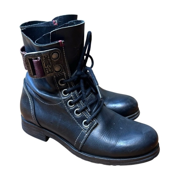 Fly London Women's Stay Boot- Ankle Combat Moto Boot- Size 36/ 6 - Picture 5 of 11